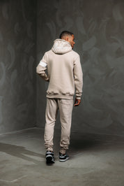 Malelions Men Captain Hoodie 2.0 | Taupe/White