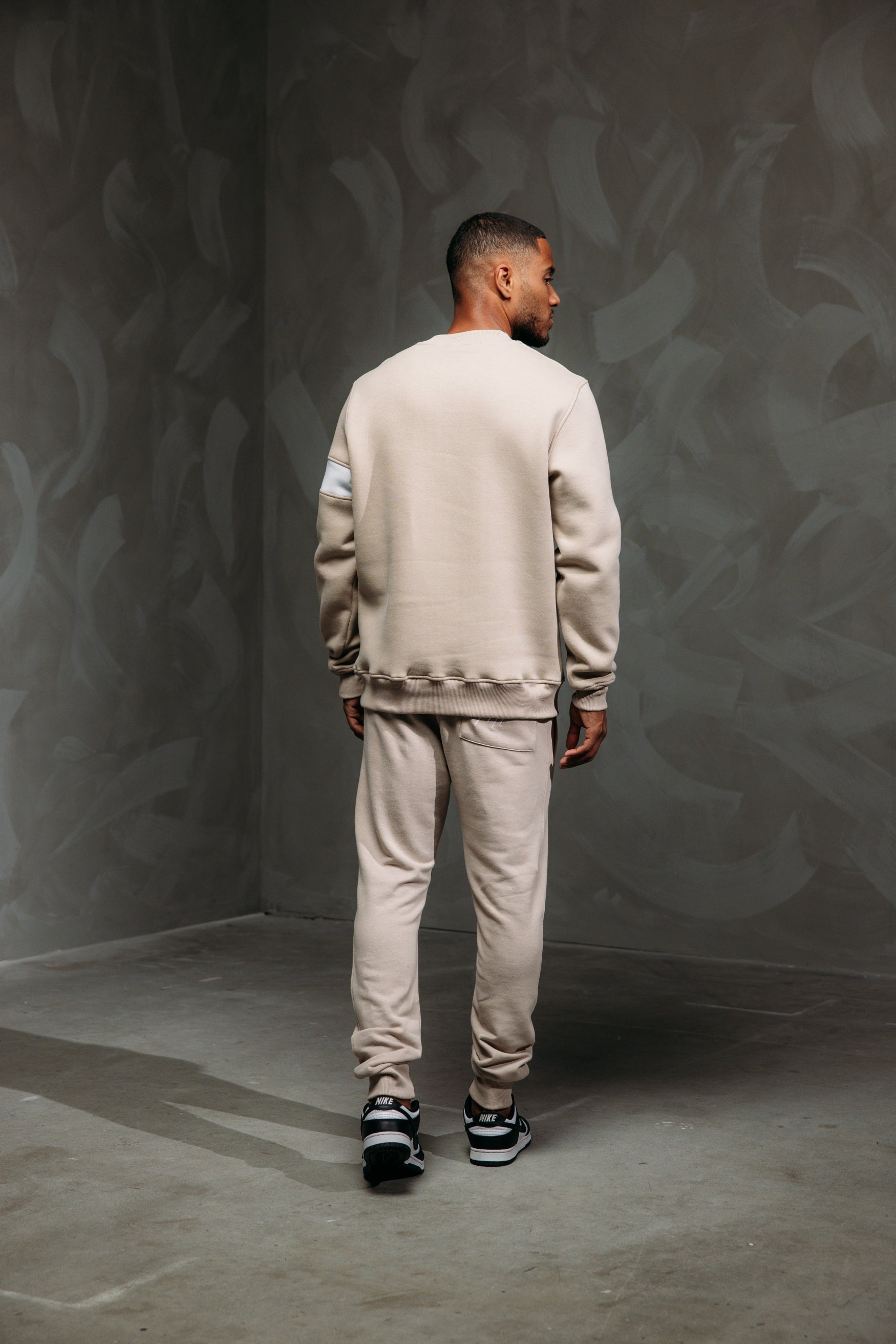 Malelions Men Captain Sweater 2.0 | Taupe/White