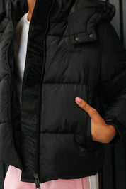 Malelions Junior Girls Signature Puffer Jacket | Black