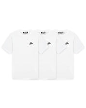Malelions Men Signature T-Shirt 3-Pack | White/White/White