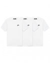  Malelions Men Signature T-Shirt 3-Pack | White/White/White