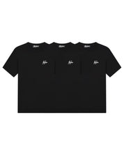 Malelions Men Signature T-Shirt 3-Pack | Black/Black/Black