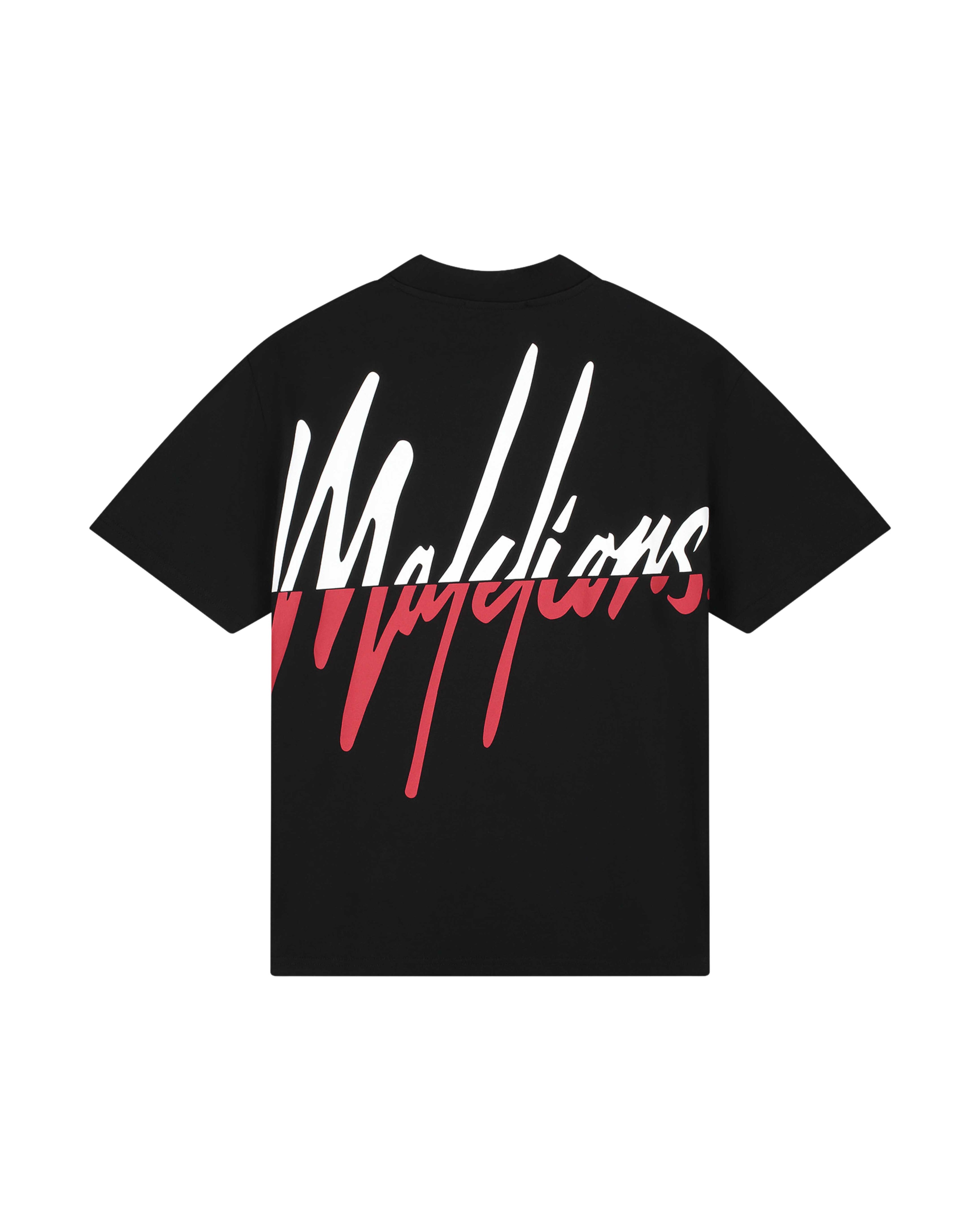 Malelions Men Oversized Split T-Shirt | Black/Red