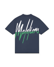 Malelions Men Oversized Split T-Shirt | Navy/Green