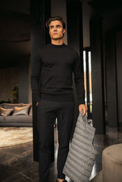 Malelions Men Knitted Crewneck | Black