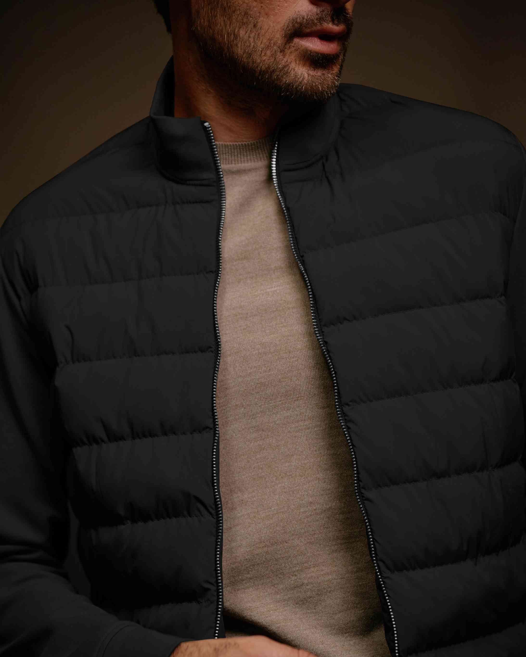 Malelions Premium Hybrid Quilted Jacket | Black