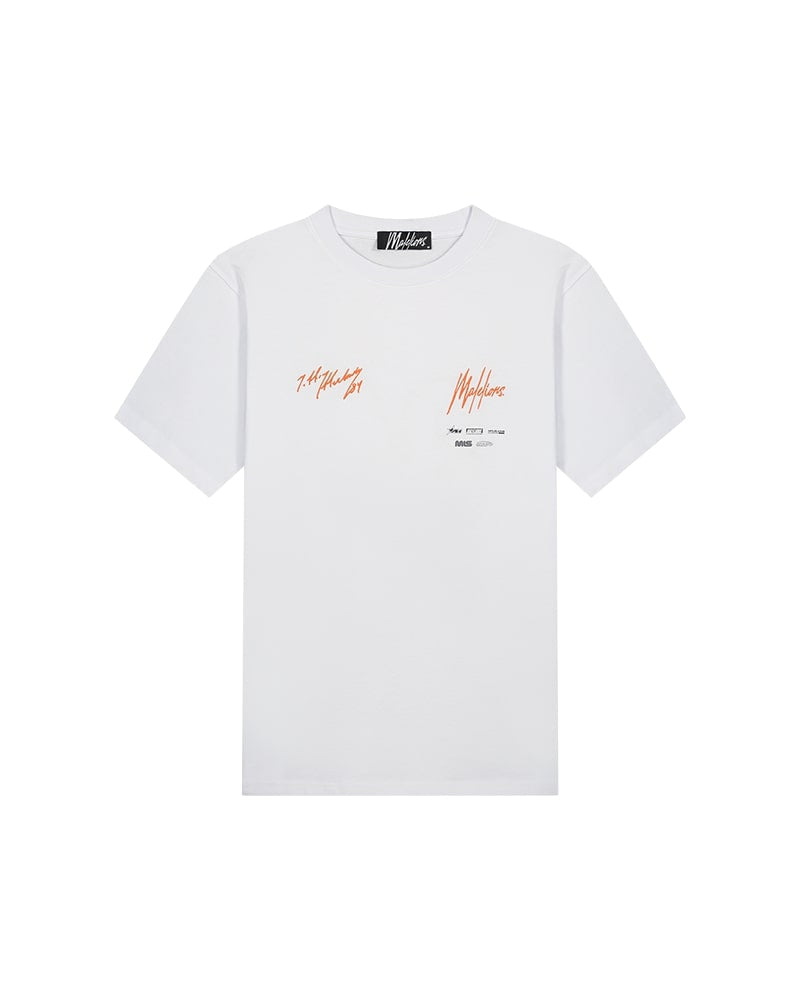  Malelions x Jeffrey Herlings Crew T-Shirt | White/Orange