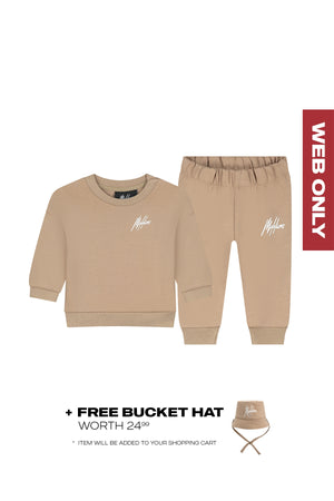 Malelions Baby Sweater Pants Set | Taupe