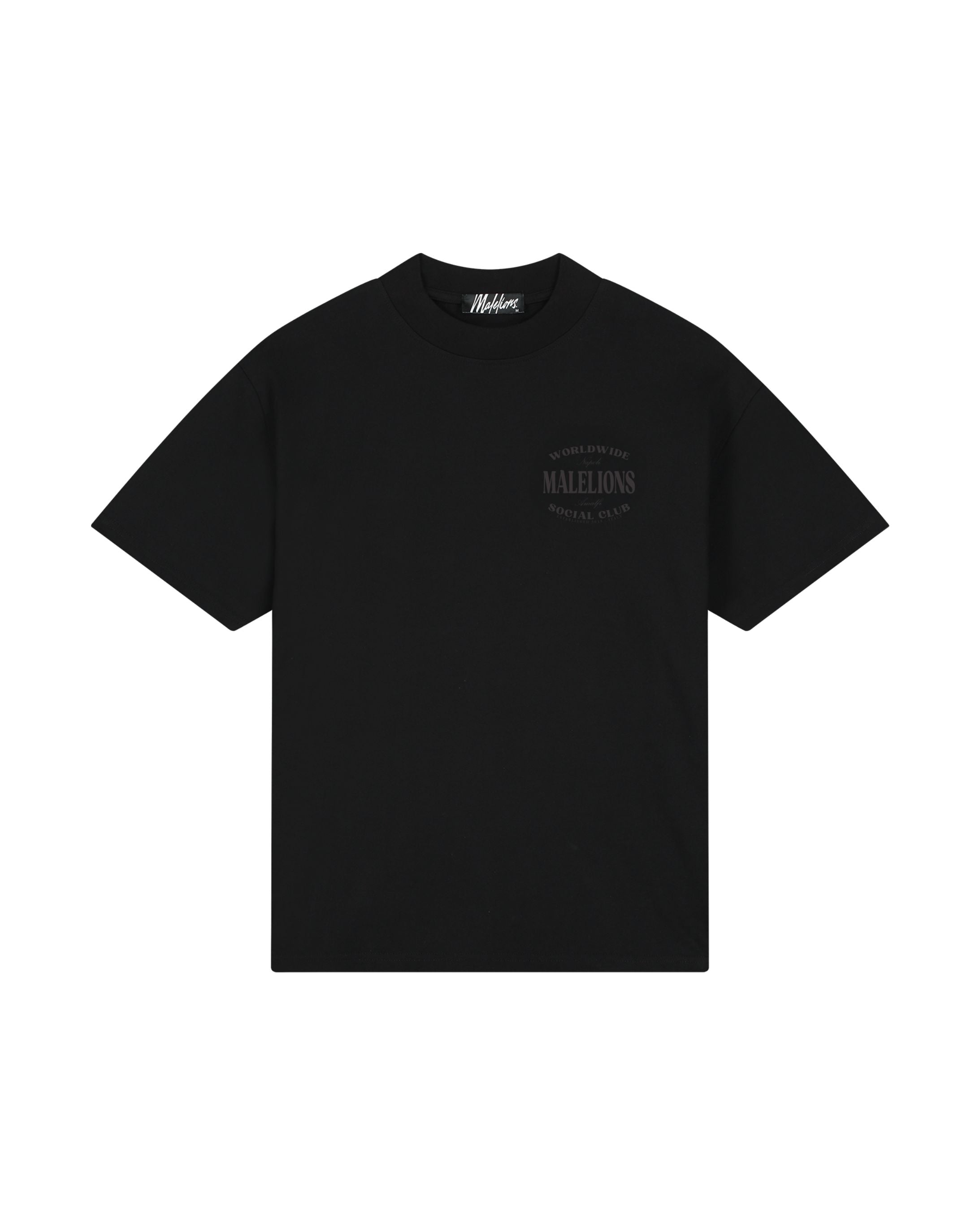 Malelions Men Social Club T-Shirt | Black