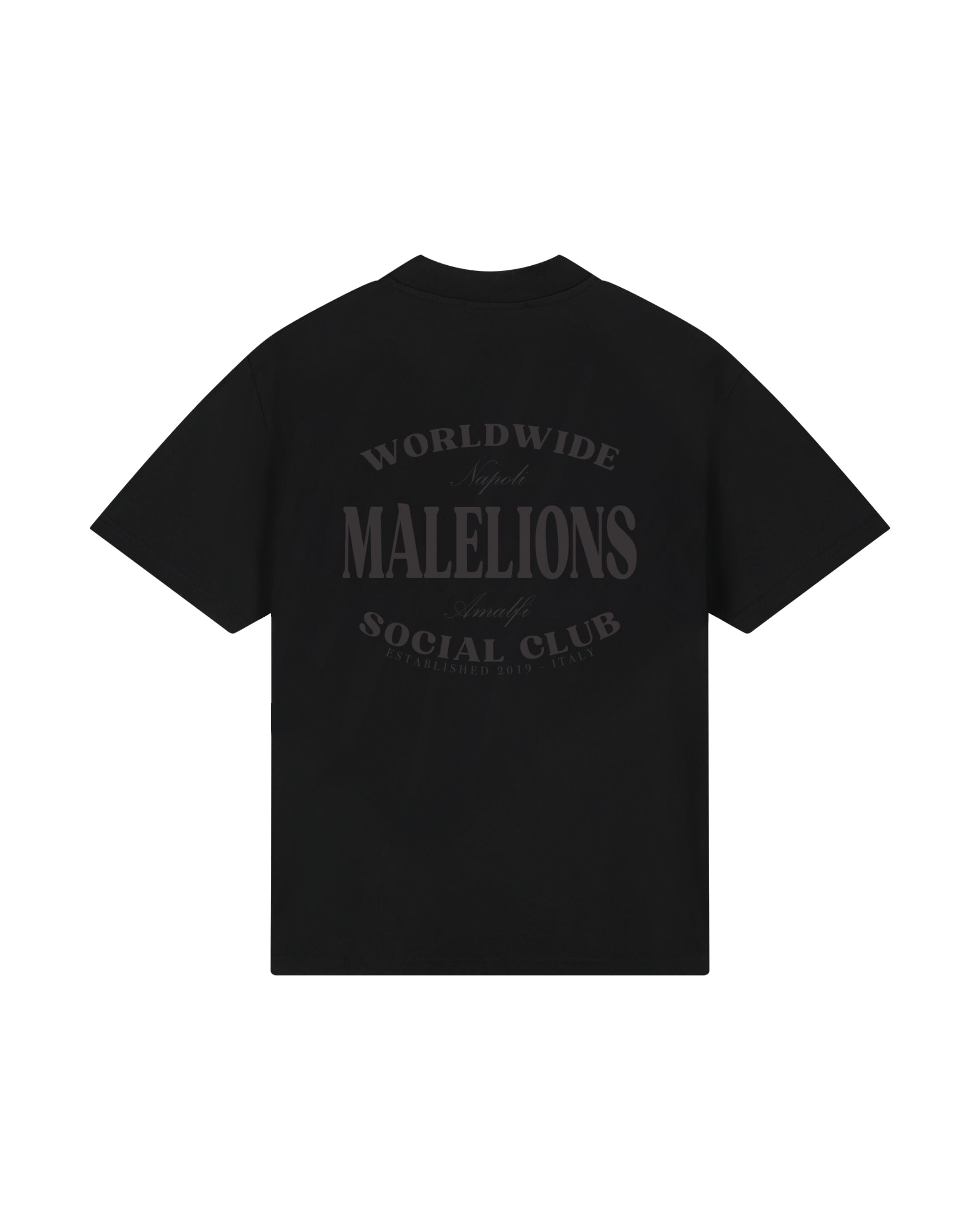 Malelions Men Social Club T-Shirt | Black