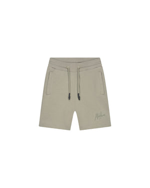 Malelions Junior Striped Signature Shorts | Olive Green