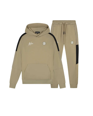 Malelions Sport Transfer Hooded Tracksuit | Moss Grey/Black