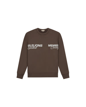 Malelions Women Members Society Sweater | Chocolate