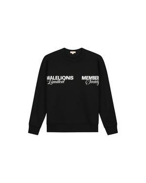 Malelions Women Members Society Sweater | Black