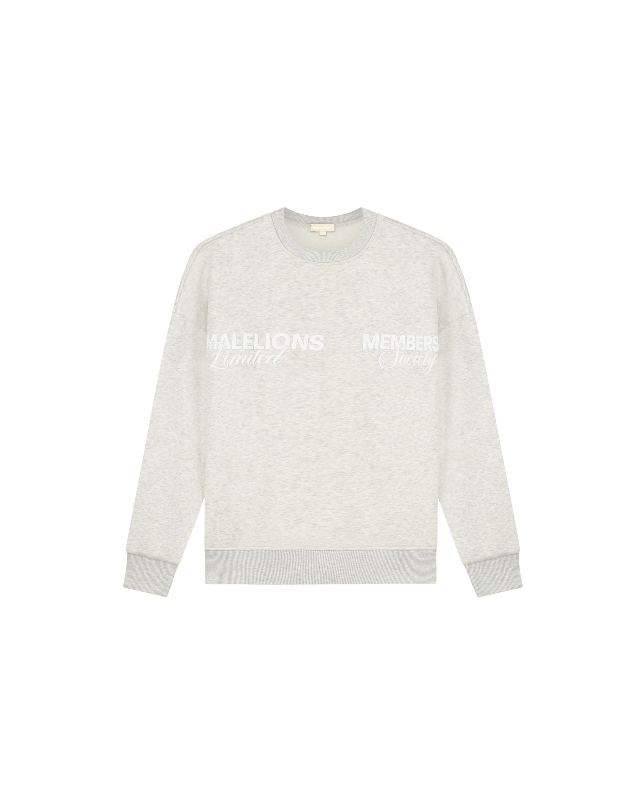 Malelions Women Members Society Sweater | Grey Melange