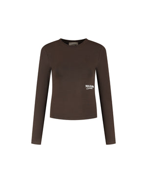 Malelions Women Members Society Longsleeve Top | Chocolate