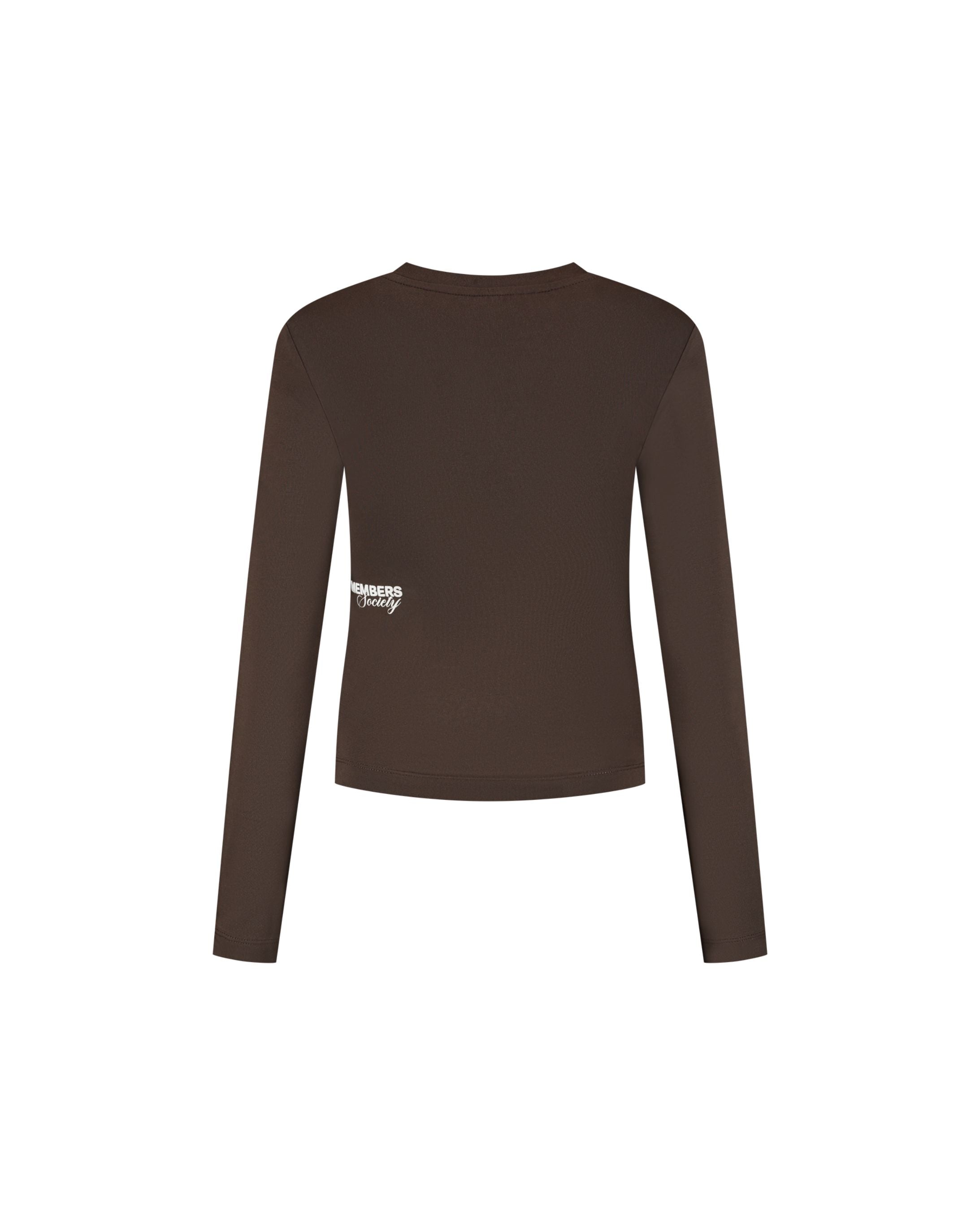 Malelions Women Members Society Longsleeve Top | Chocolate