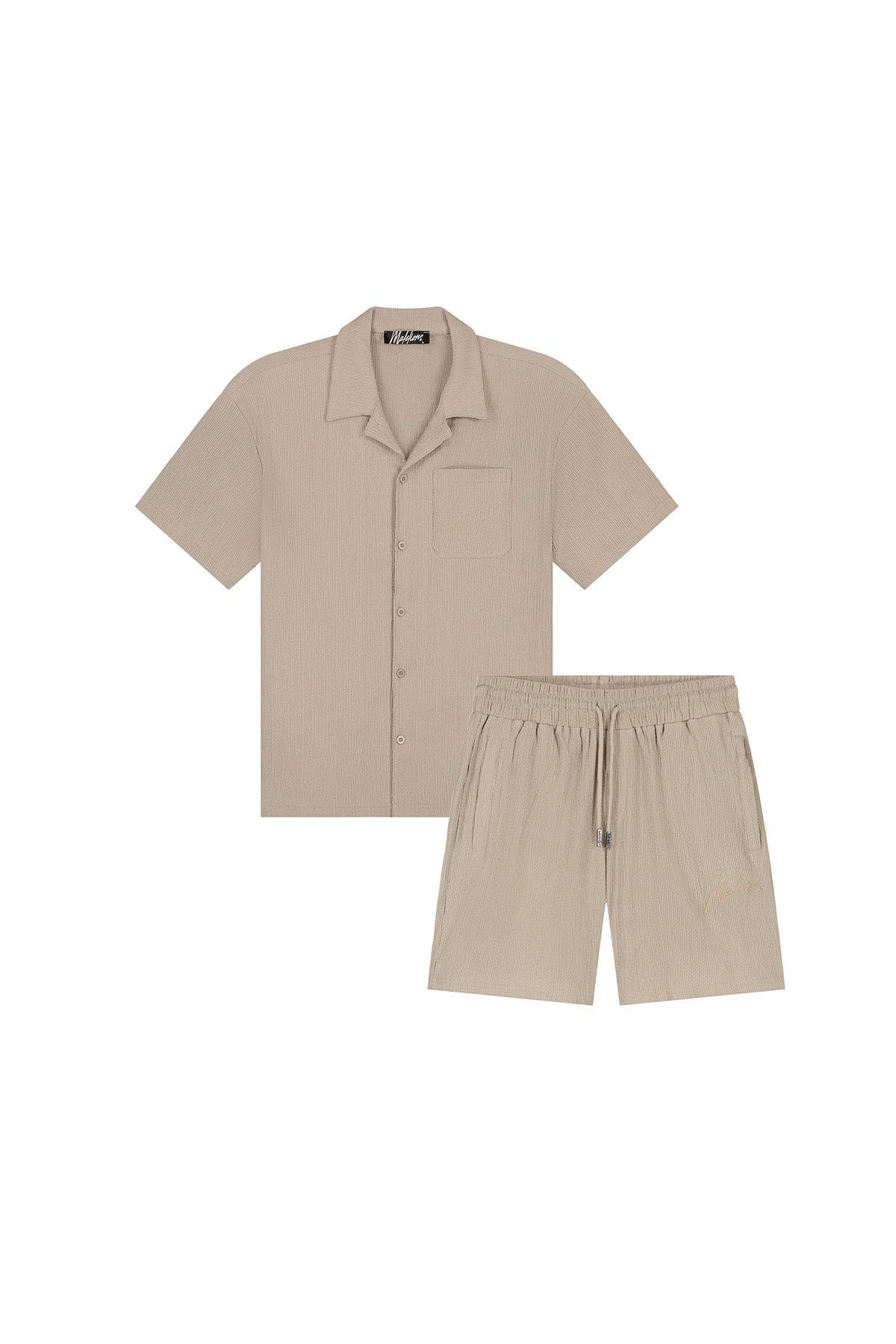 Malelions Men Seersucker Set | Taupe