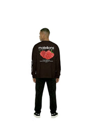 Malelions Men Raspberry Longsleeve T-Shirt | Mulch Brown