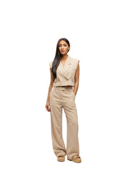 Malelions Women Emblem Pantalon | Beige