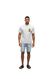 Malelions Men Washed Denim Shorts | Light Blue