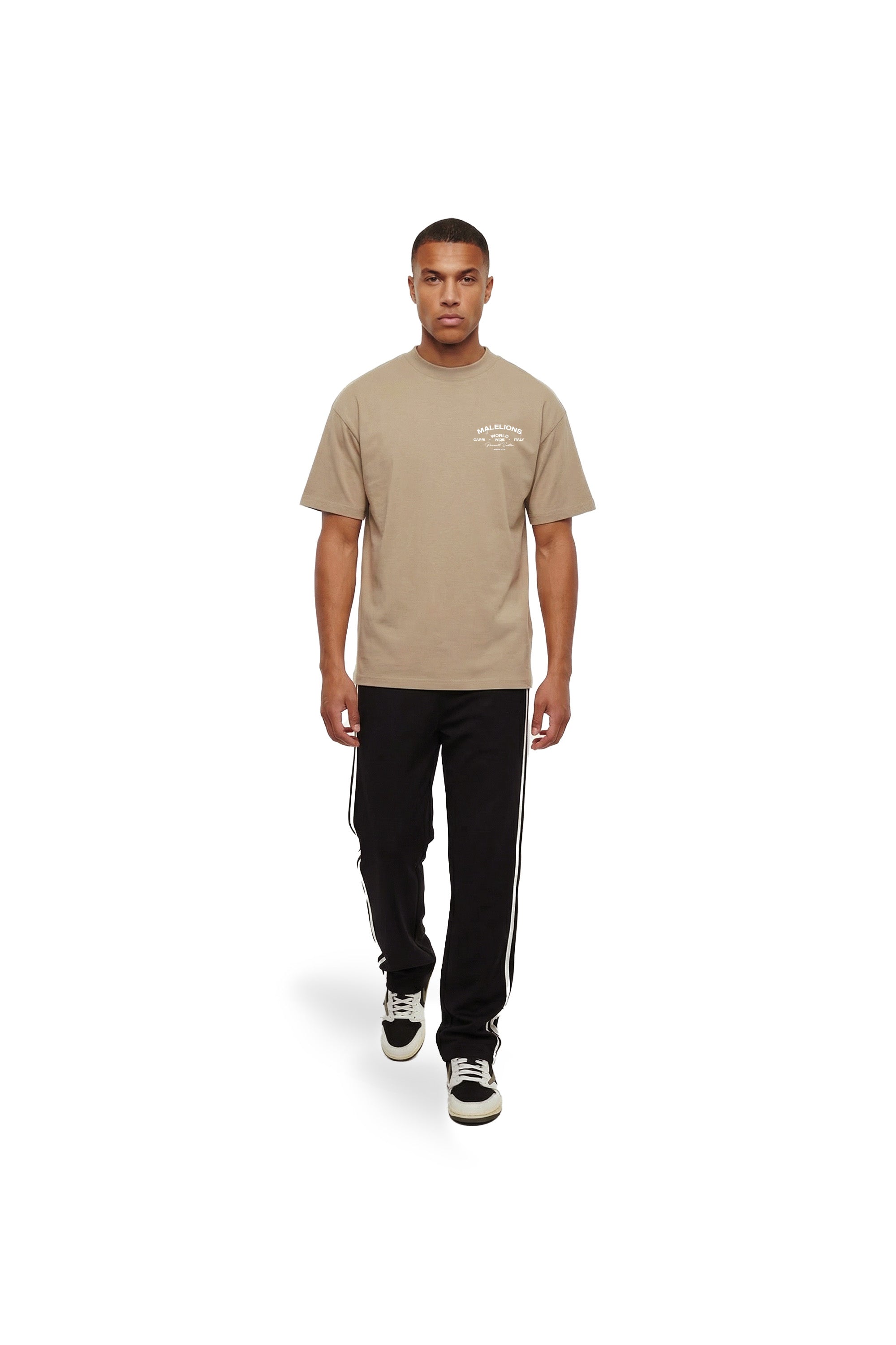 Malelions Men Permanent Vacation T-Shirt | Sage Brown