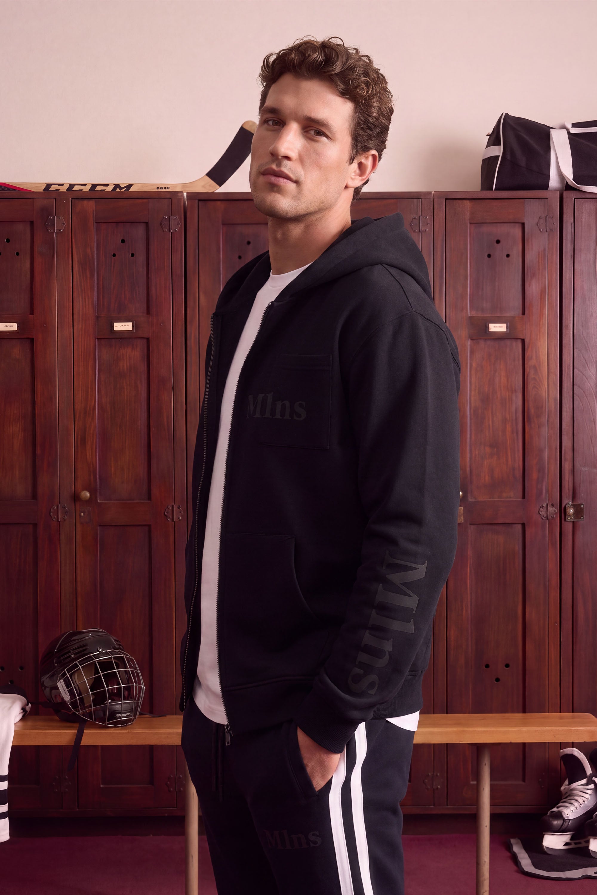 Malelions Men Department Zip Hoodie | Black