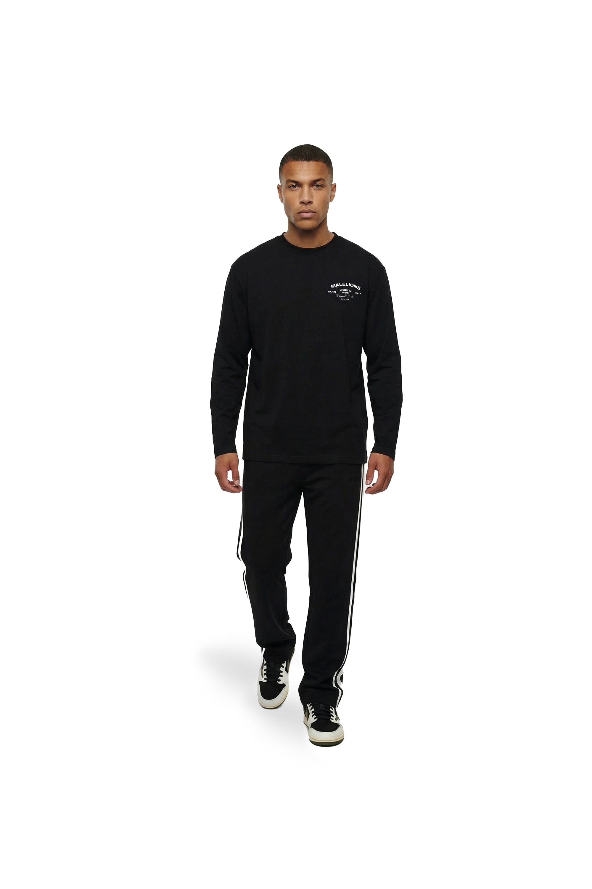 Malelions Men Permanent Vacation Longsleeve T-Shirt | Black