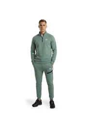 Malelions Sport Counter Half Zip Sweater | Green