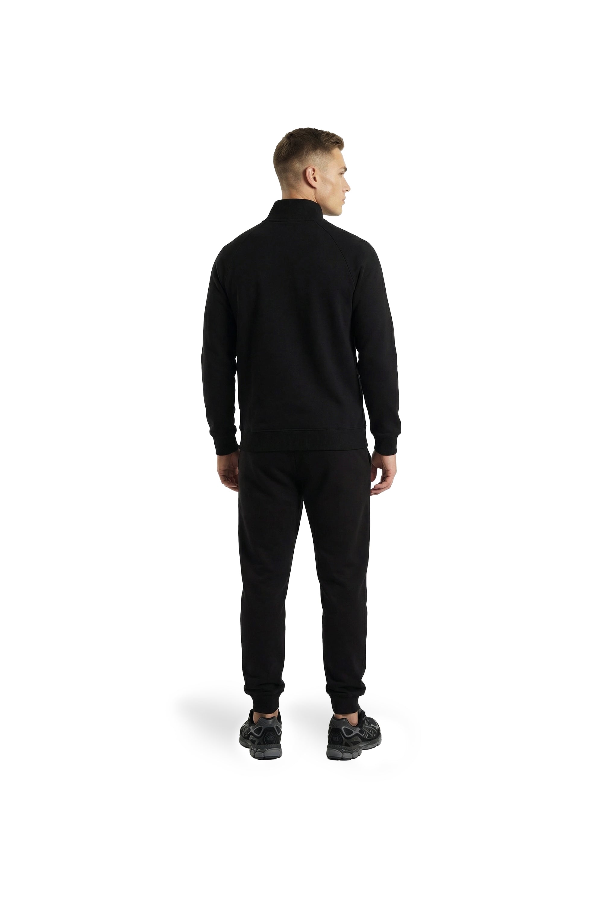 Malelions Sport Logo Raglan Half Zip Sweater | Black