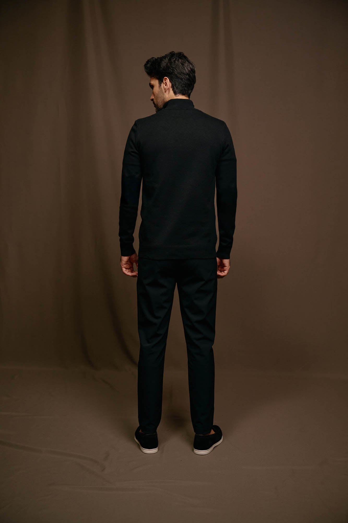 Malelions Premium Merino Half Zip | Black