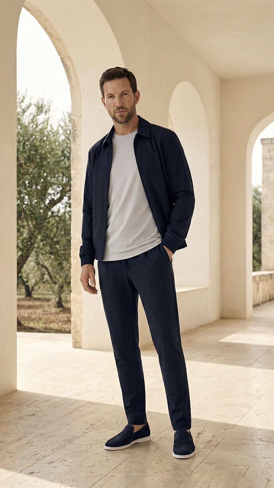 Malelions Premium Tech Jacket | Navy