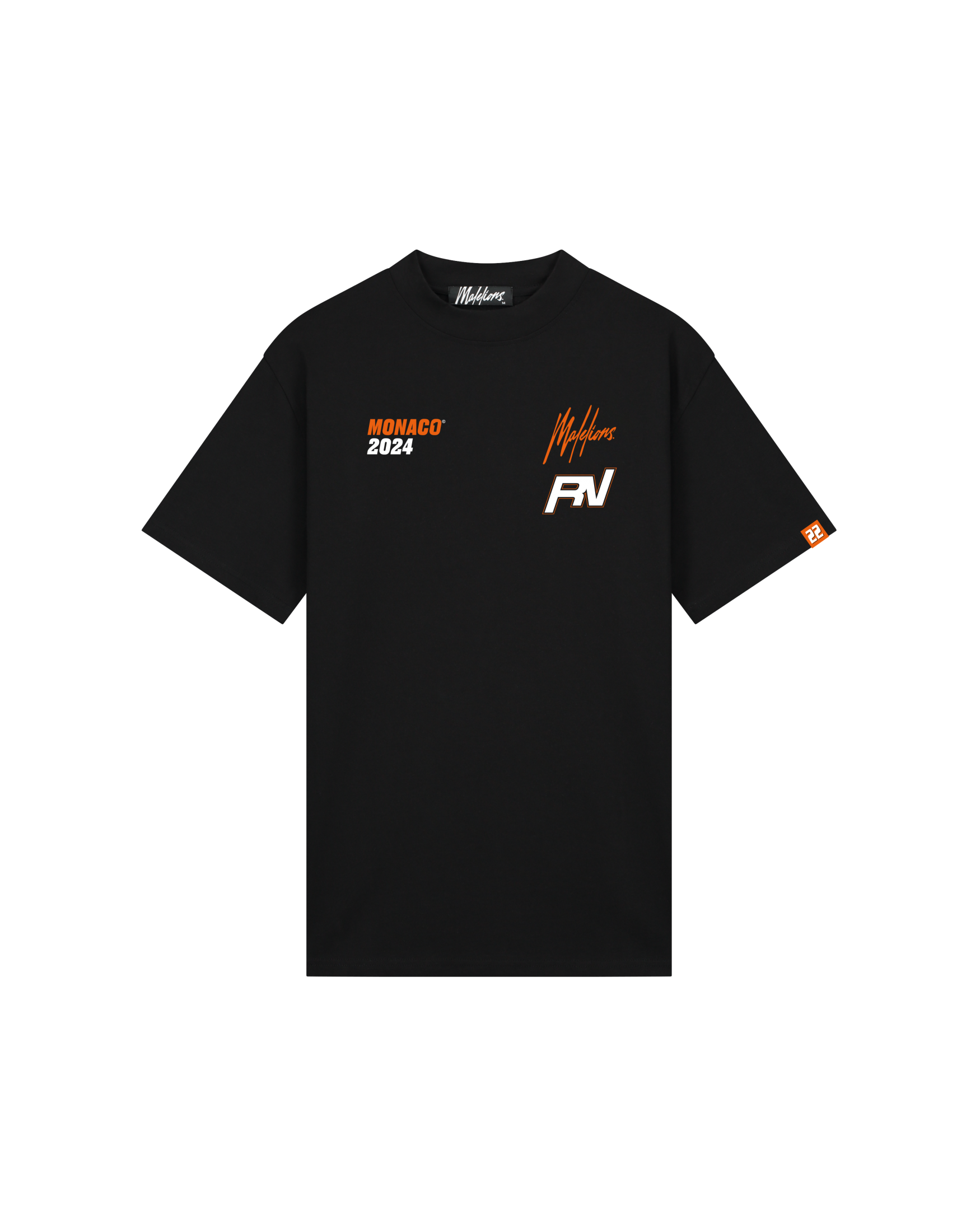  Malelions x Richard Verschoor Pole Position T-Shirt | Black/Orange