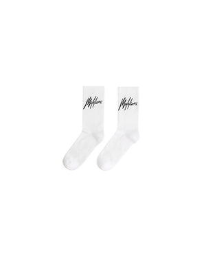 Malelions Sport Performance Socks 2-Pack | White/Black