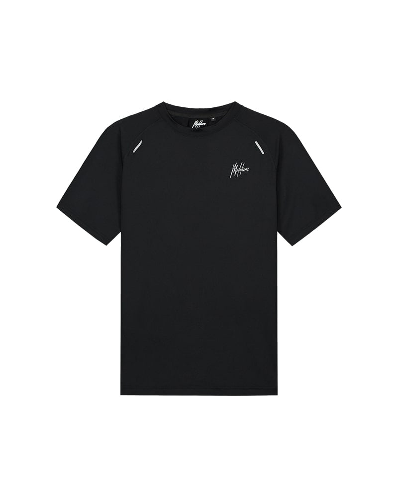  Malelions Padel Hexagon T-Shirt | Black