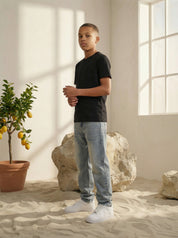 Malelions Junior Relaxed Interlock T-Shirt | Black