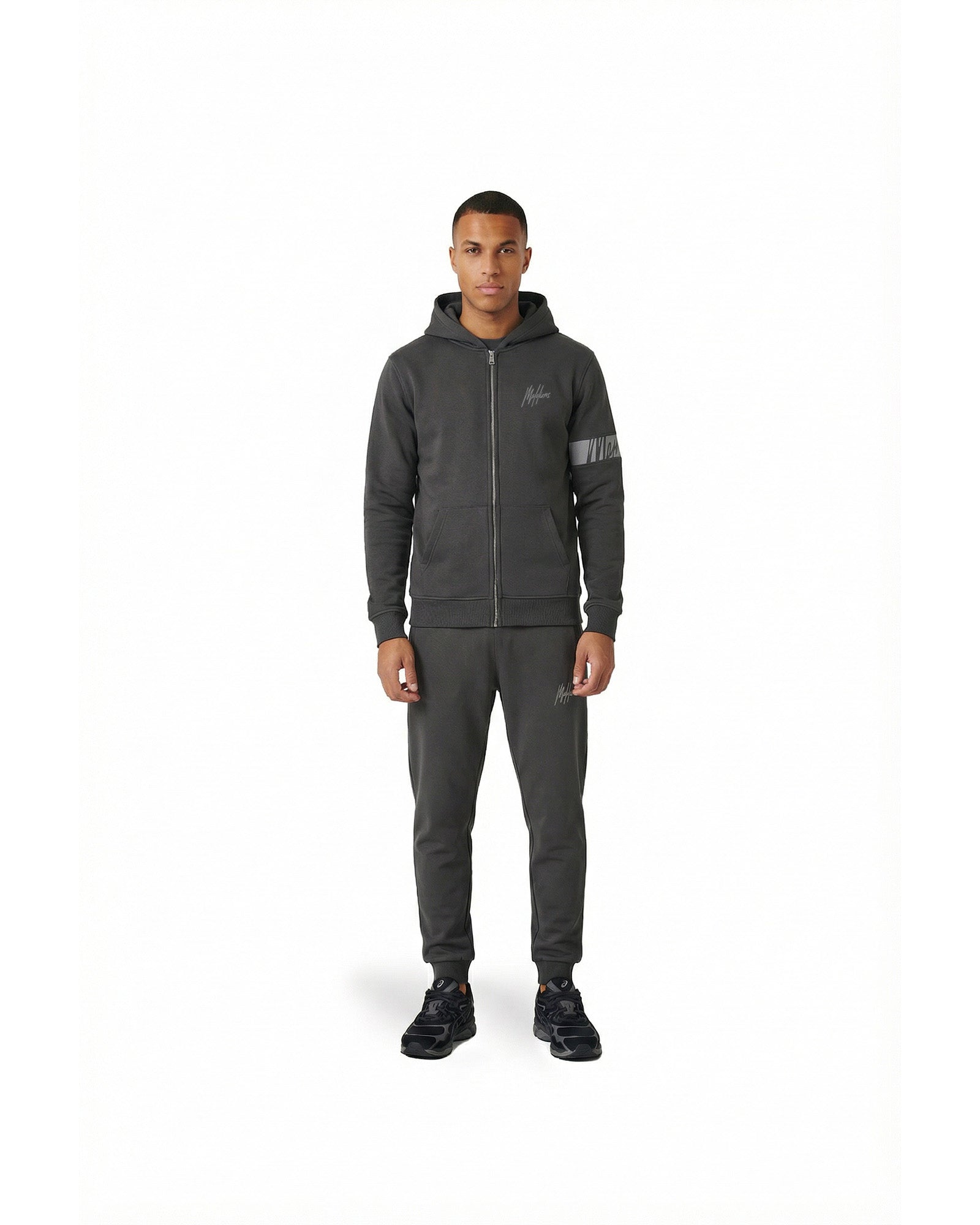 Malelions Men Captain Zip Hoodie | Antra Grey