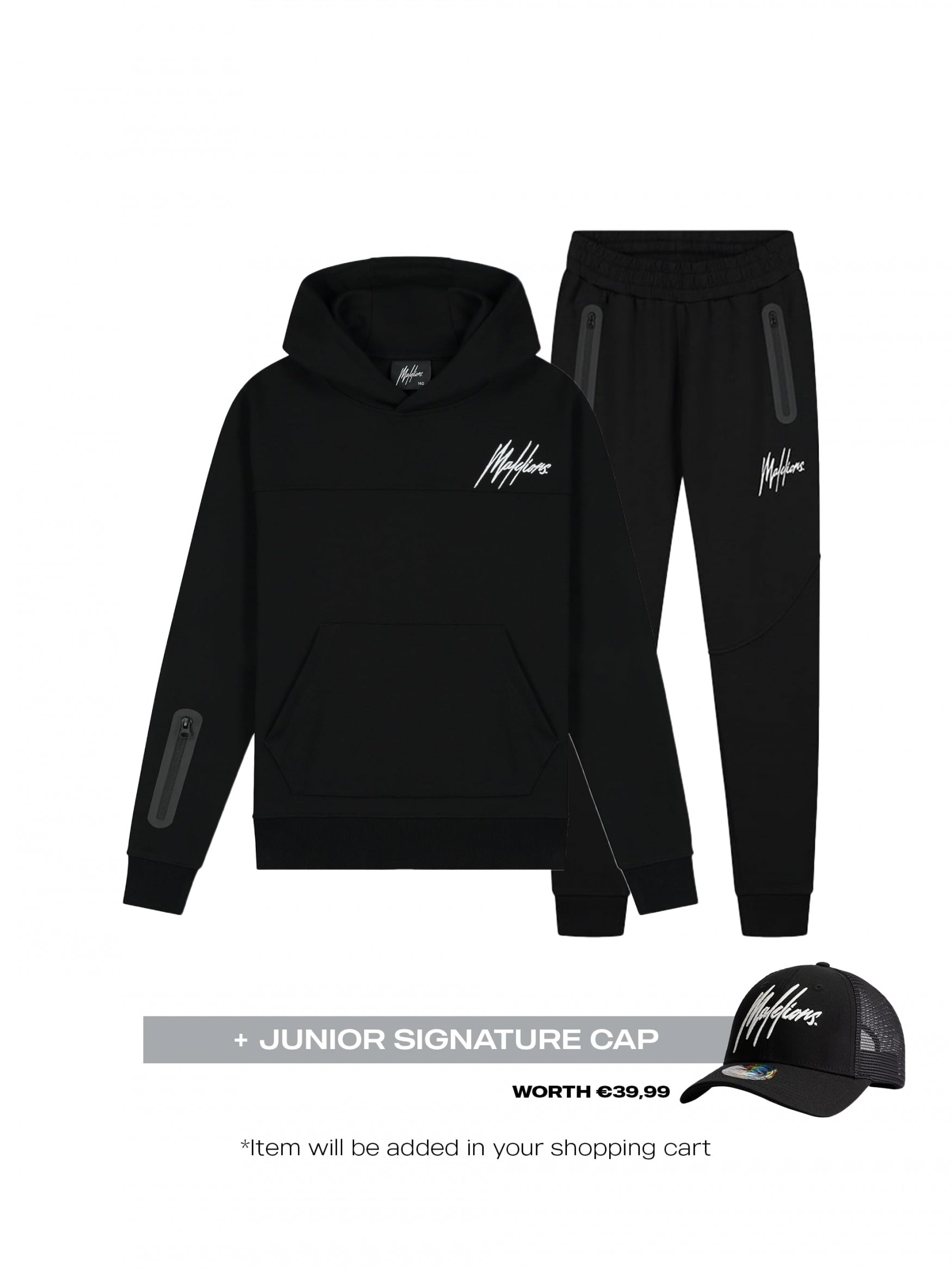  Malelions Junior Sport Counter Tracksuit | Black