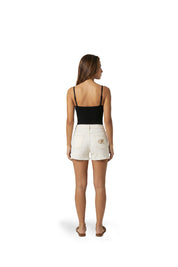 Malelions Women Knitted Charm Emblem Bodysuit | Black