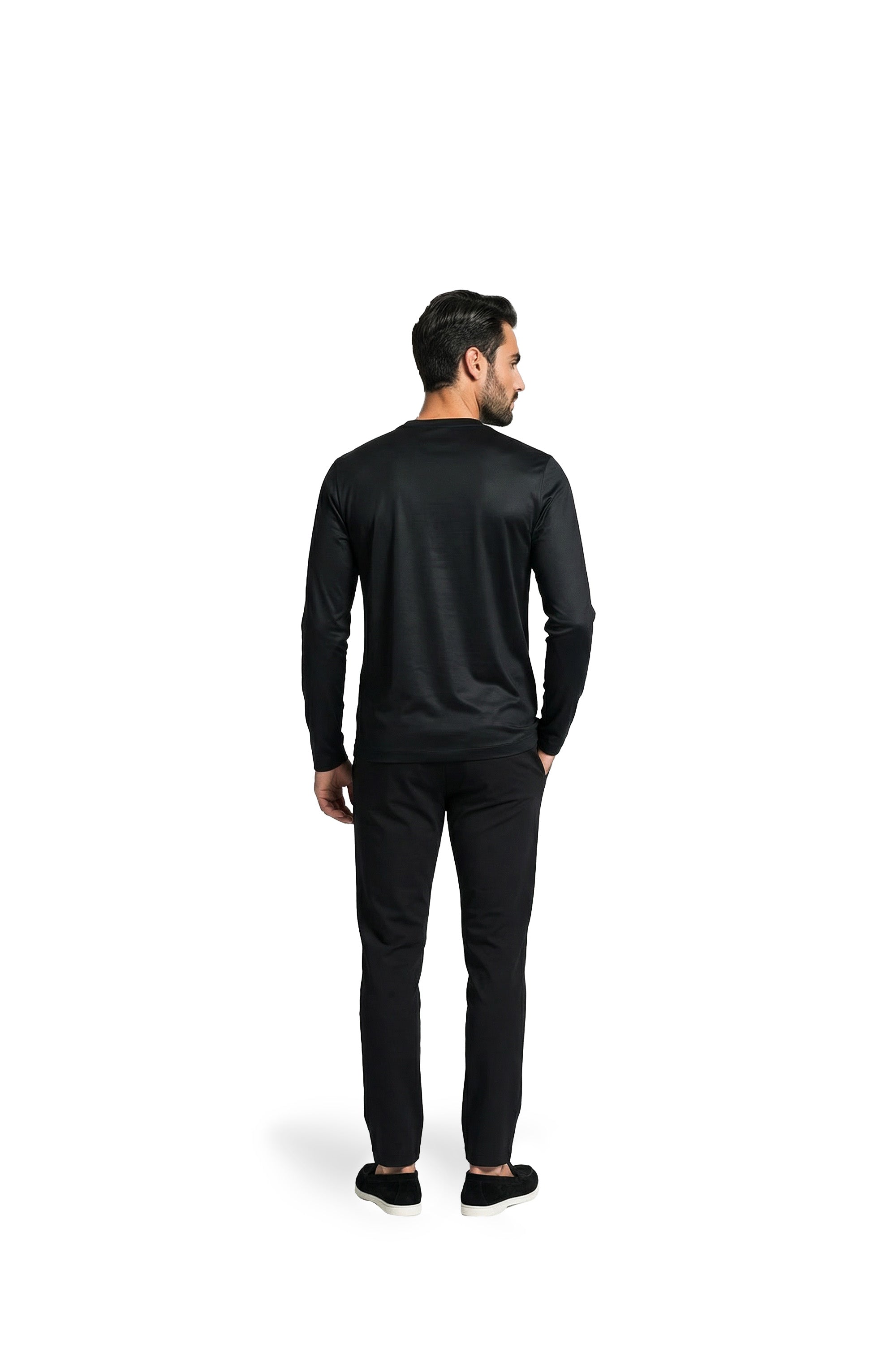 Malelions Premium Mercerized Cotton Longsleeve T-Shirt | Black