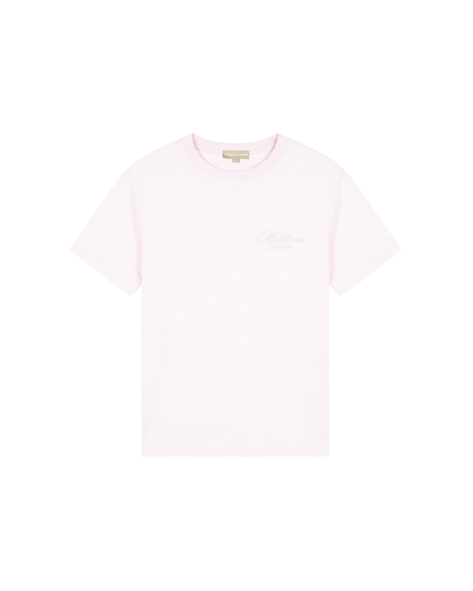 Malelions Women Social Club T-Shirt | Soft Pink