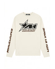 Malelions Men Motocross Longsleeve T-Shirt | Off-White