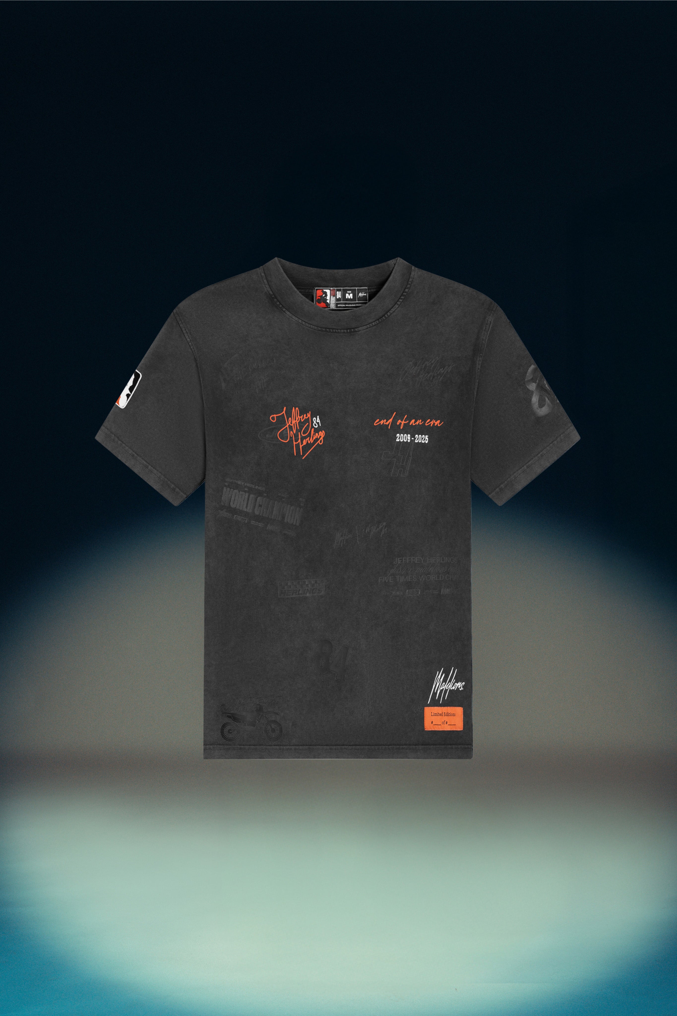 Malelions x Jeffrey Herlings Limited End Of An Era T-Shirt | Acid Wash