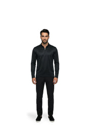 Malelions Premium Mercerized Cotton Longsleeve Polo | Black