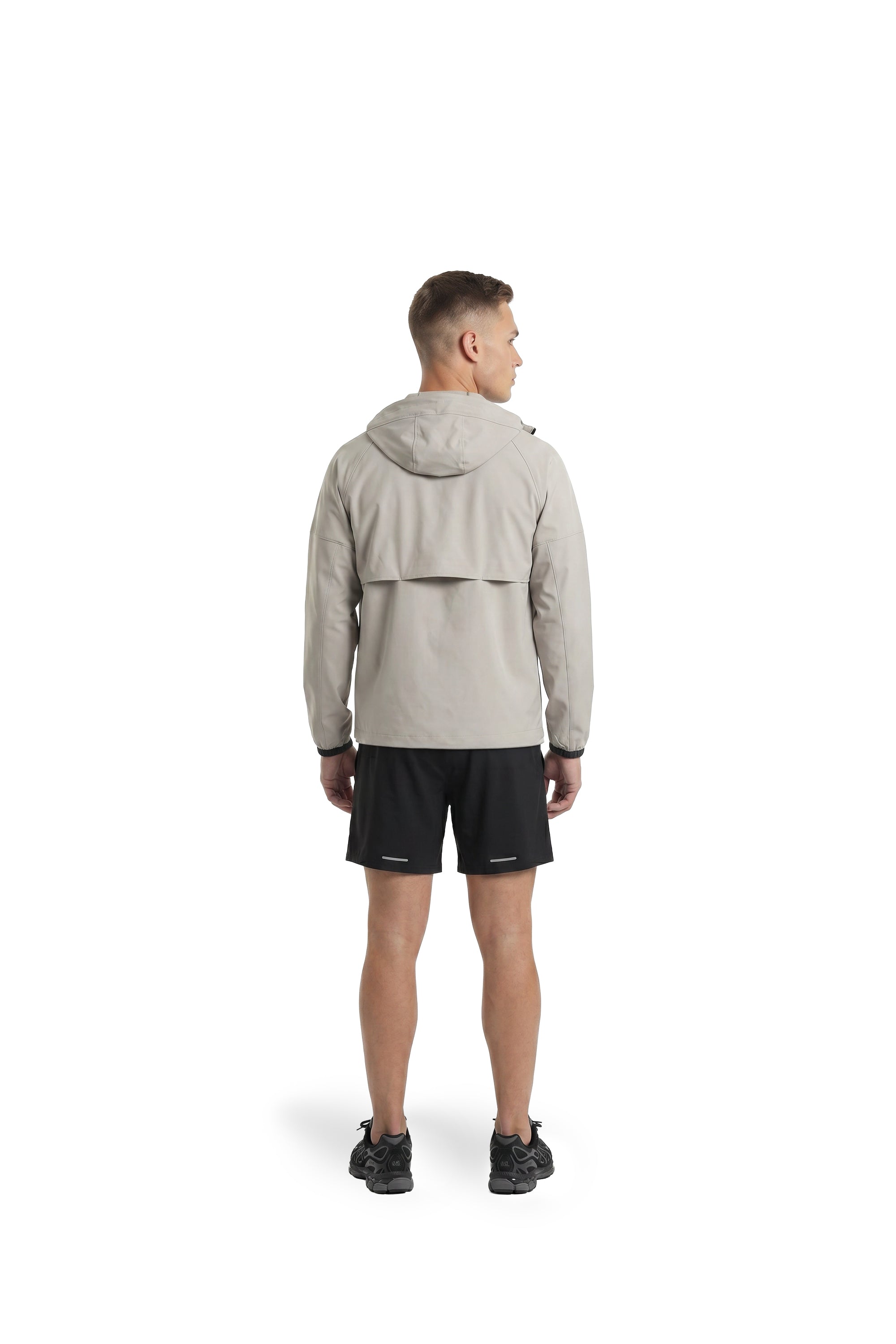 Malelions Sport Deuce Hooded Zip Jacket | Beige