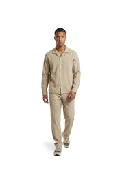Malelions Men Emblem Seersucker Pants | Light Taupe
