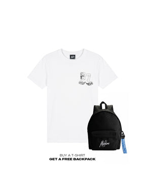 Malelions Junior Six Seven T-Shirt | White