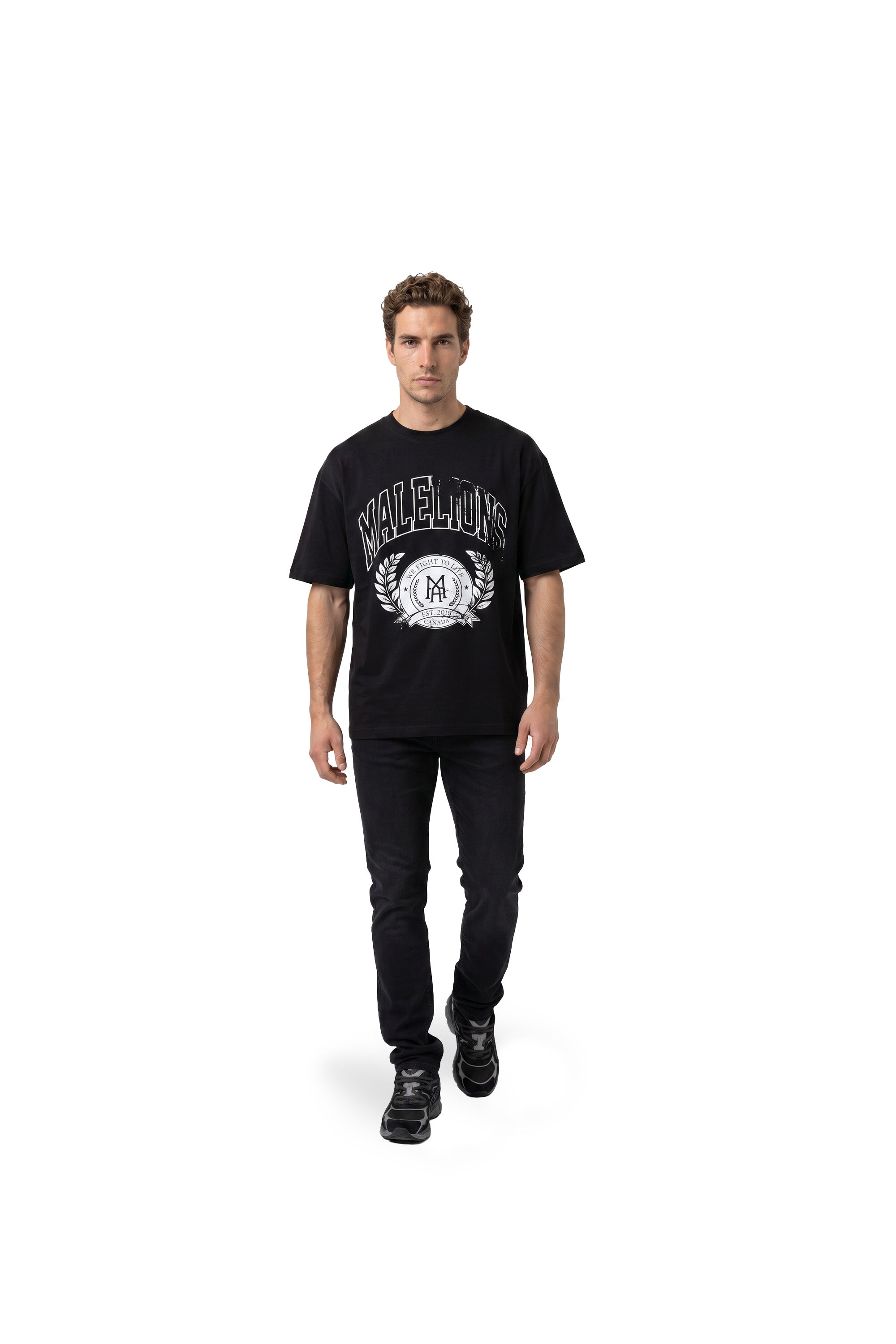 Malelions Men Slim Regular Denim | Black