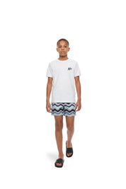 Malelions Junior Wavy Swim Shorts | Light Blue