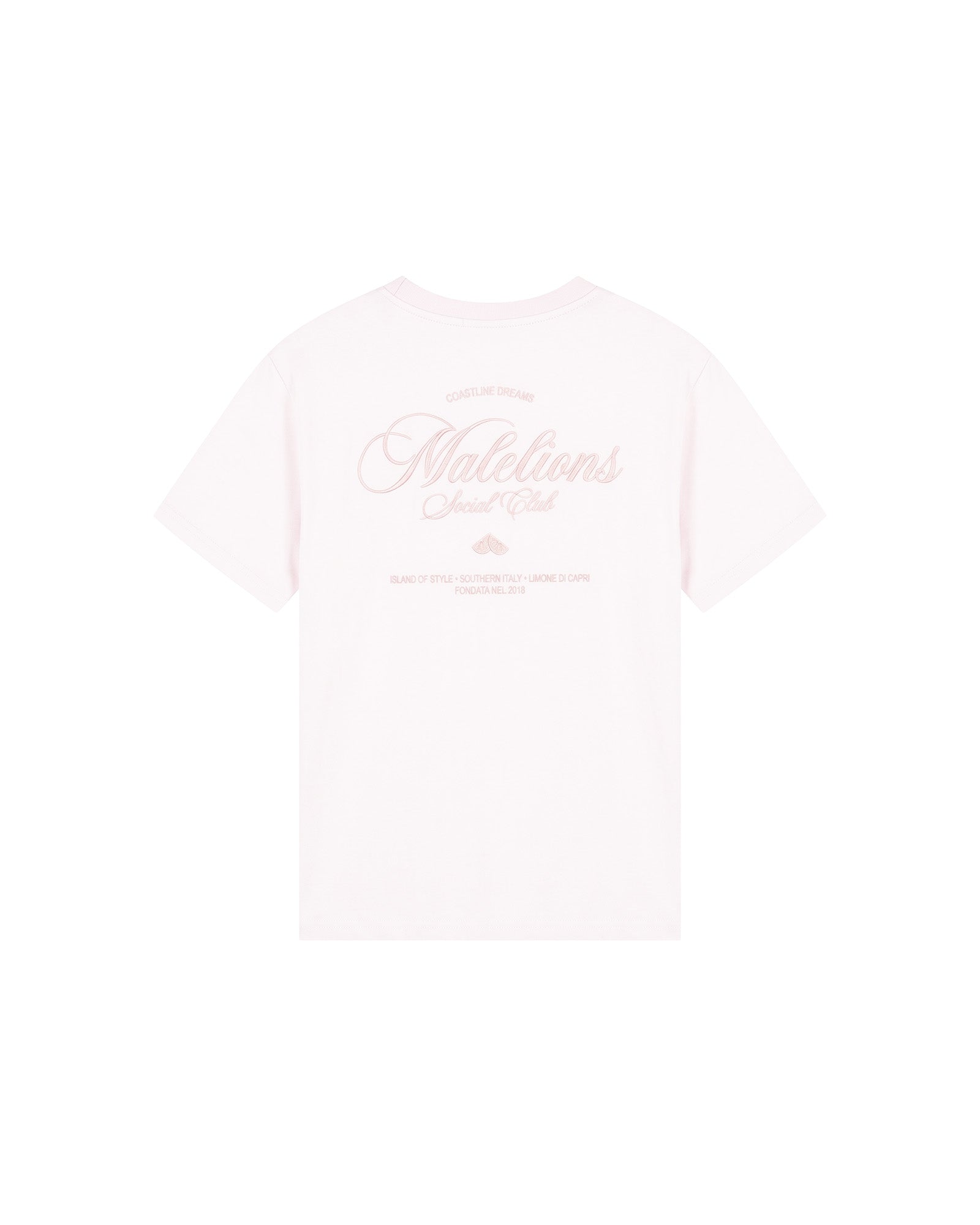 Malelions Women Social Club T-Shirt | Soft Pink